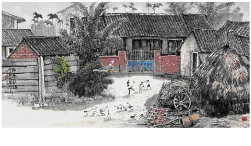 圖1：柯耀東作，「鄉居記趣」（70×138），2007（國史館臺灣文獻館 藏）