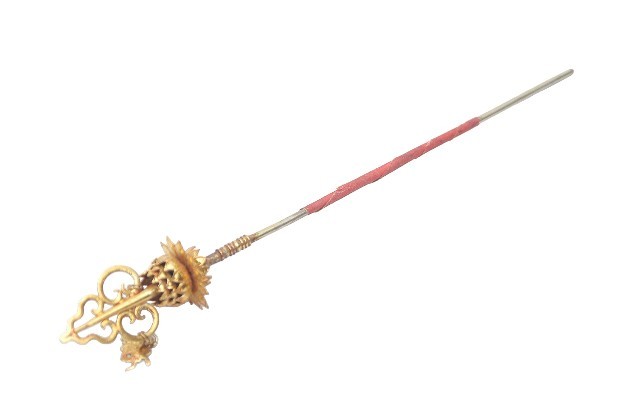 圖1：臺灣漢人族群鎏金髮簪（登錄號：19970011938）