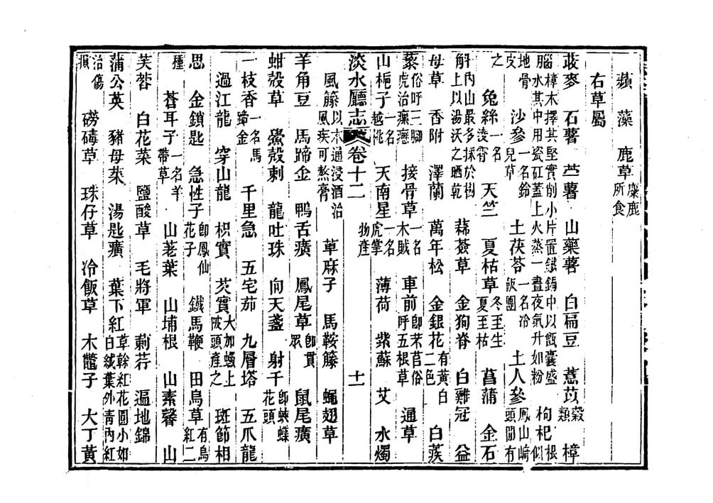 圖6：《淡水廳志》「卷十二〈物產〉十一」拓本影本