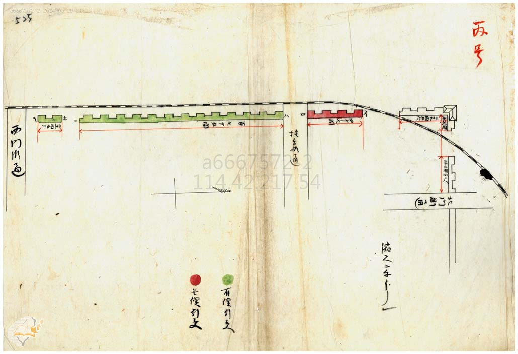 圖1：臺北縱貫鐵路改線新建圖，《臺灣總督府檔案》，典藏號：00001188048。