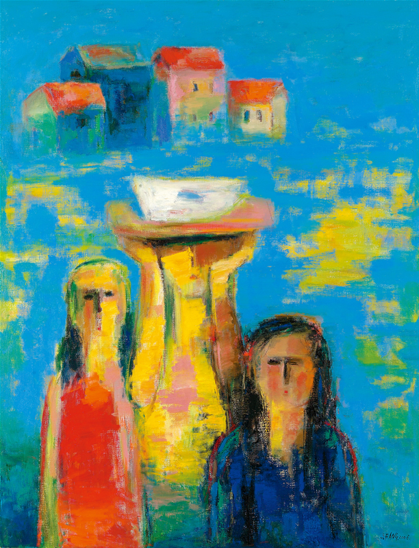 黃照芳老師作品：童年〈2006年　80F〉