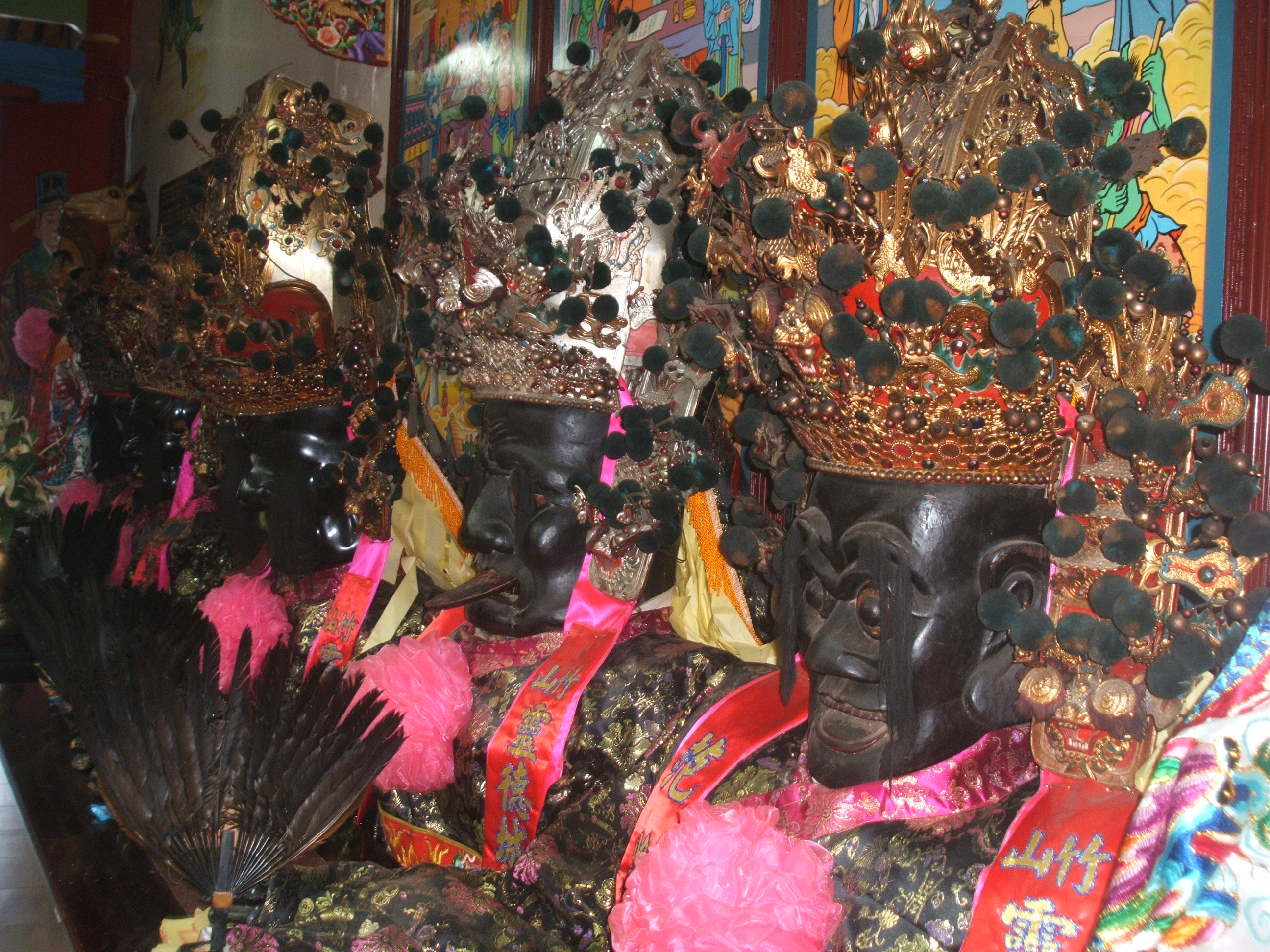 竹山城隍廟內各種造型范將軍