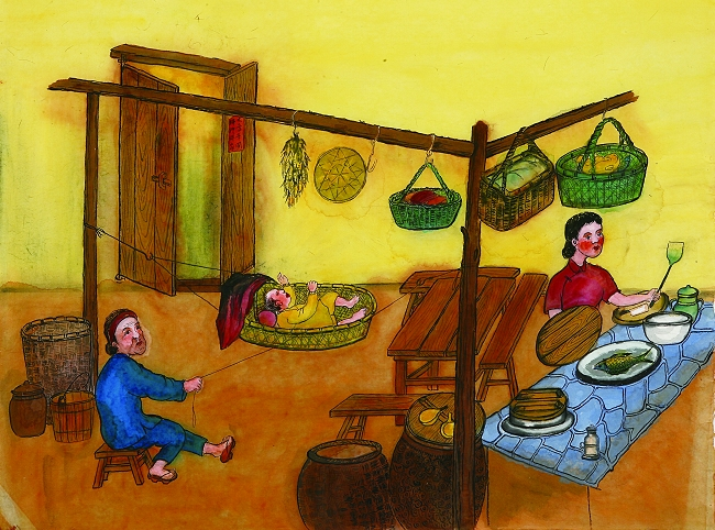 「阿嬰勿哭，阿母無閑要上灶」 / 陳豐章繪