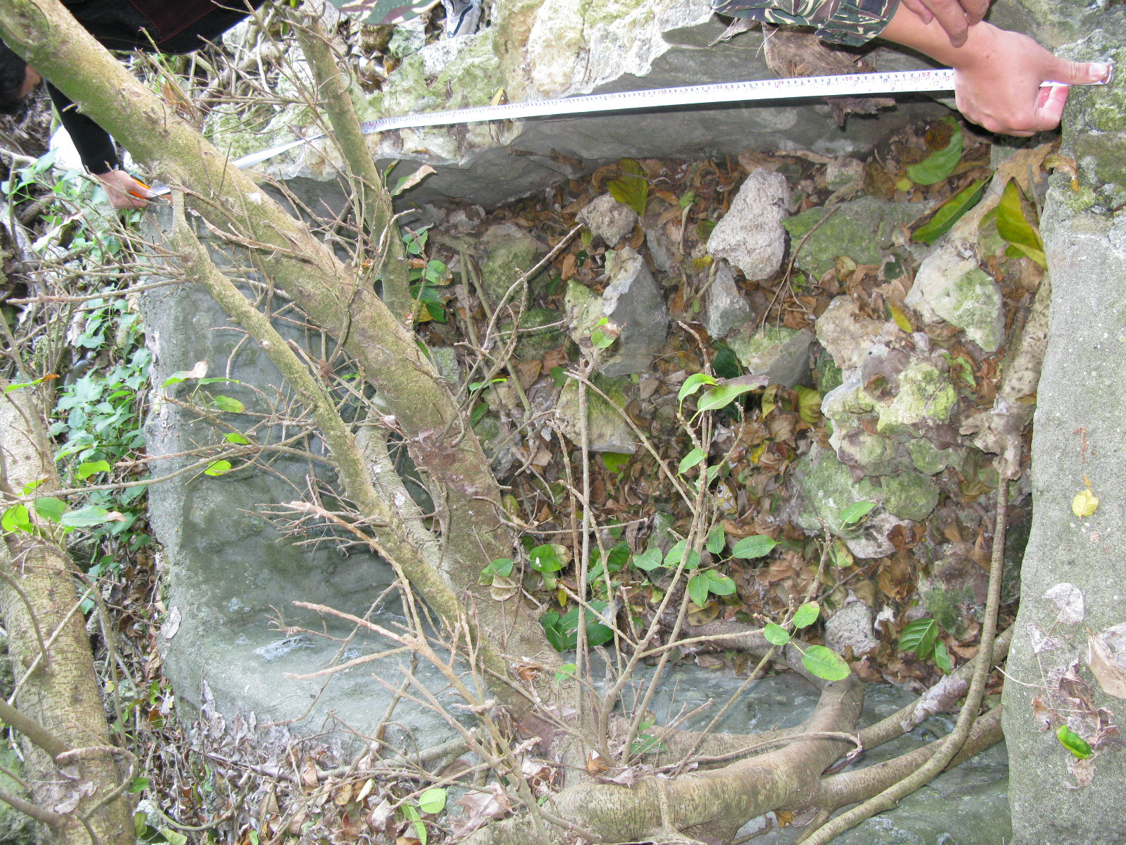 第2個格納壕洞旁之簡易蓄水池