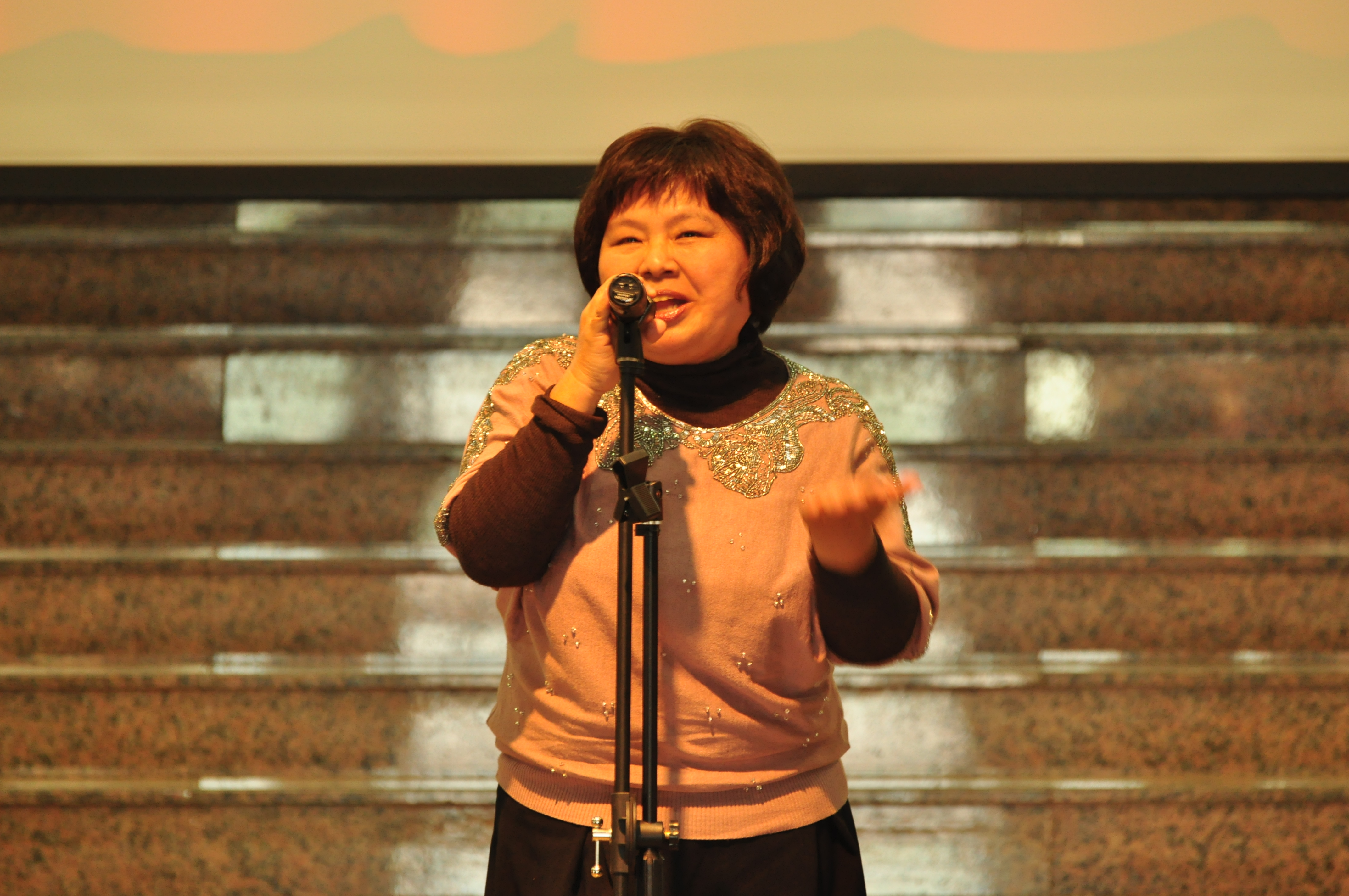 南投縣民俗文物學會蕭理事長喜芬致詞