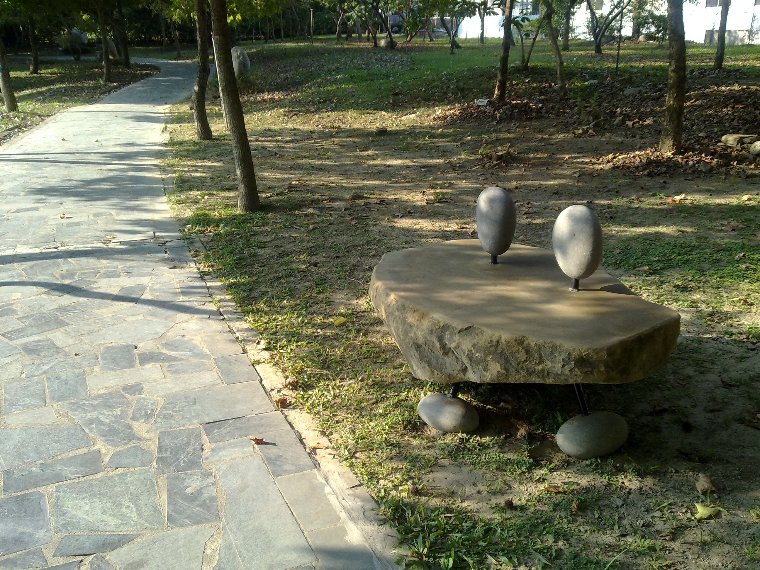 本館園區新設石椅