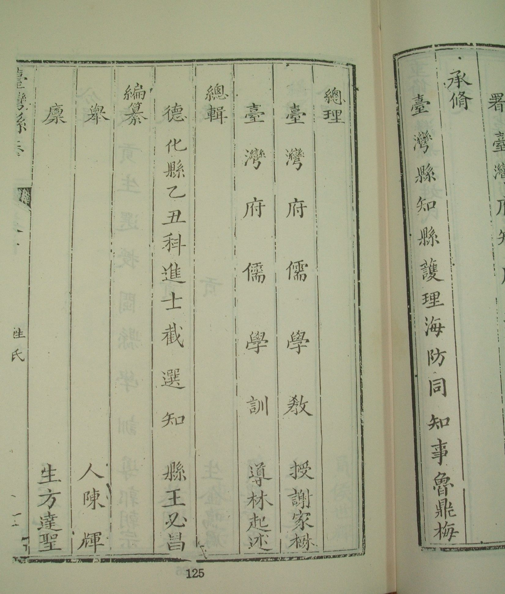 《重修臺灣縣志》纂修職銜