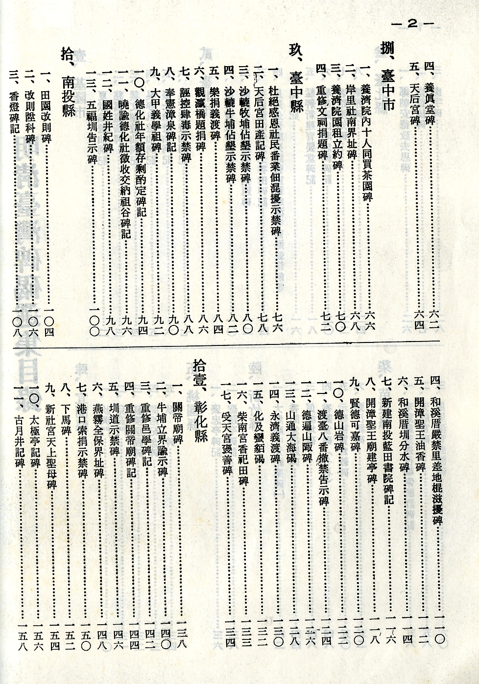 《明清臺灣碑碣選集》目錄2