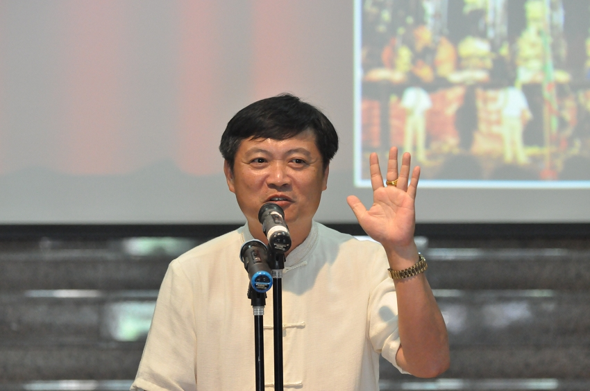 法務部調查局南投縣調查站朱慶賢副主任致詞