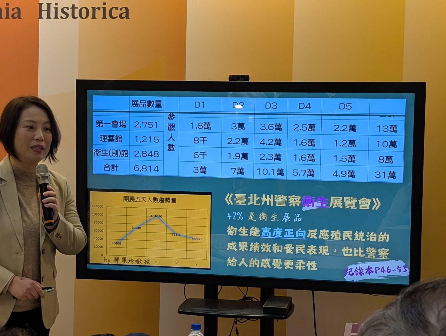 圖４：沈佳姍副教授以簡報講解。