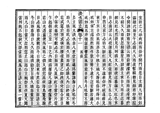 圖4：《淡水廳志》「卷十一〈風俗〉八」拓本影本