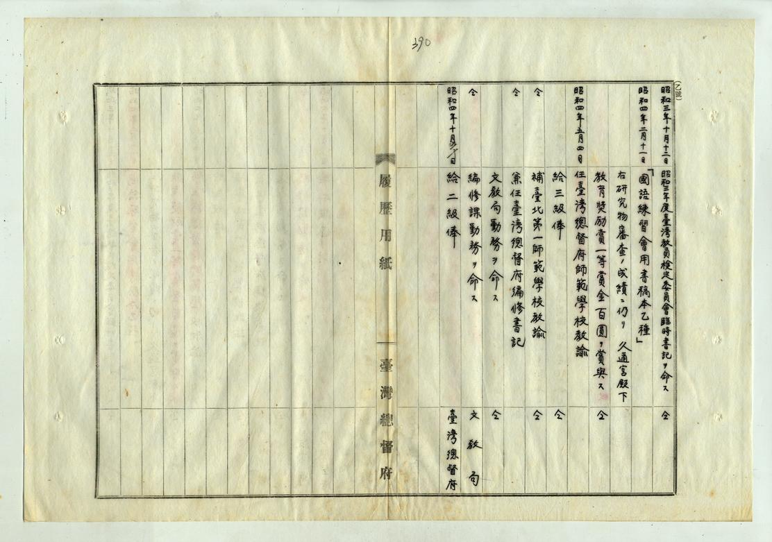 圖6：安倍明義履歷表3／3