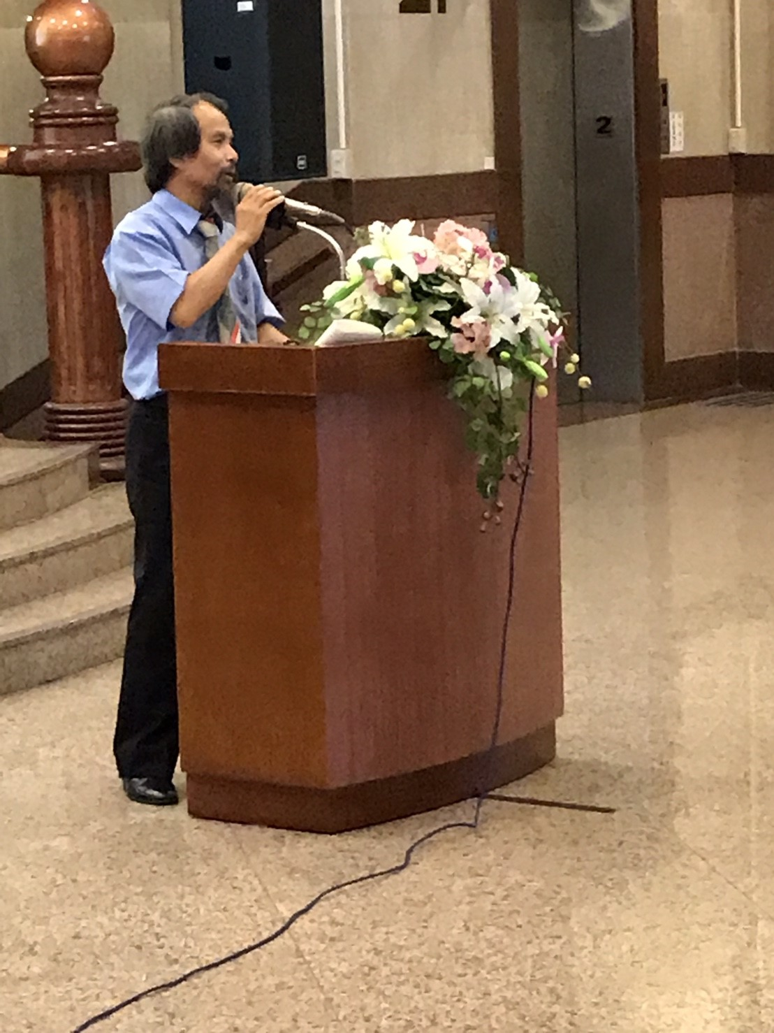 圖4：臺灣省民俗文物協會王明和理事長致詞