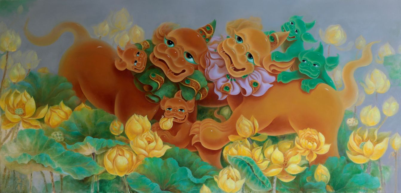 圖2：貔貅家族～美好家園 / 王曉青作品
