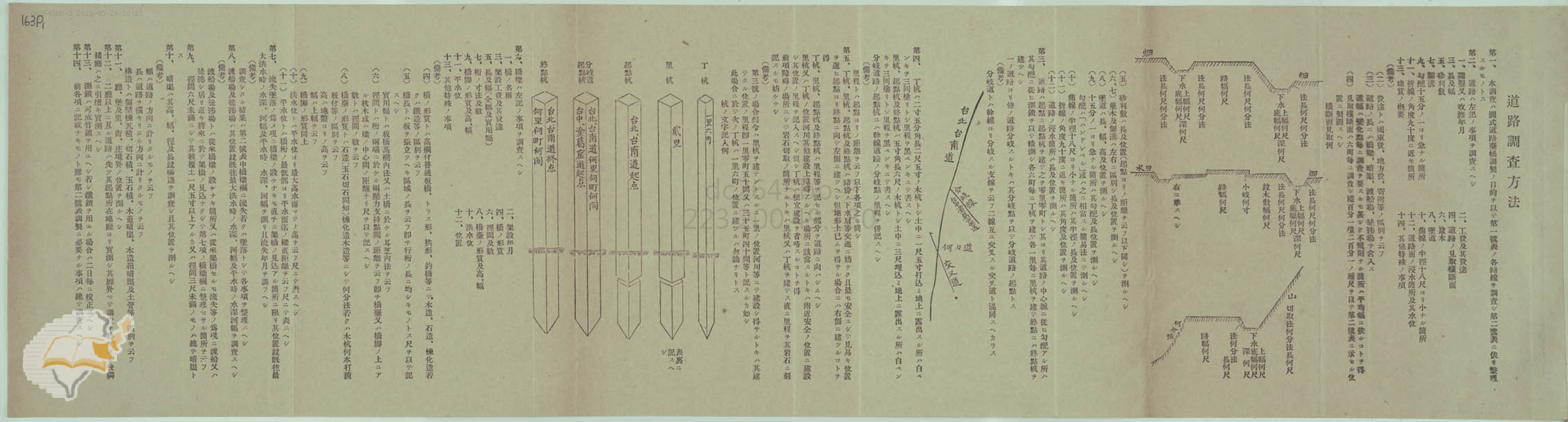 圖6：「道路臺帳調製方深坑廳外四廳ヘ通達ノ件」之2，典藏號00005249016