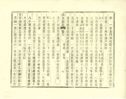 圖4：《淡水廳志》「卷六〈典禮．祠廟〉八」拓本影本