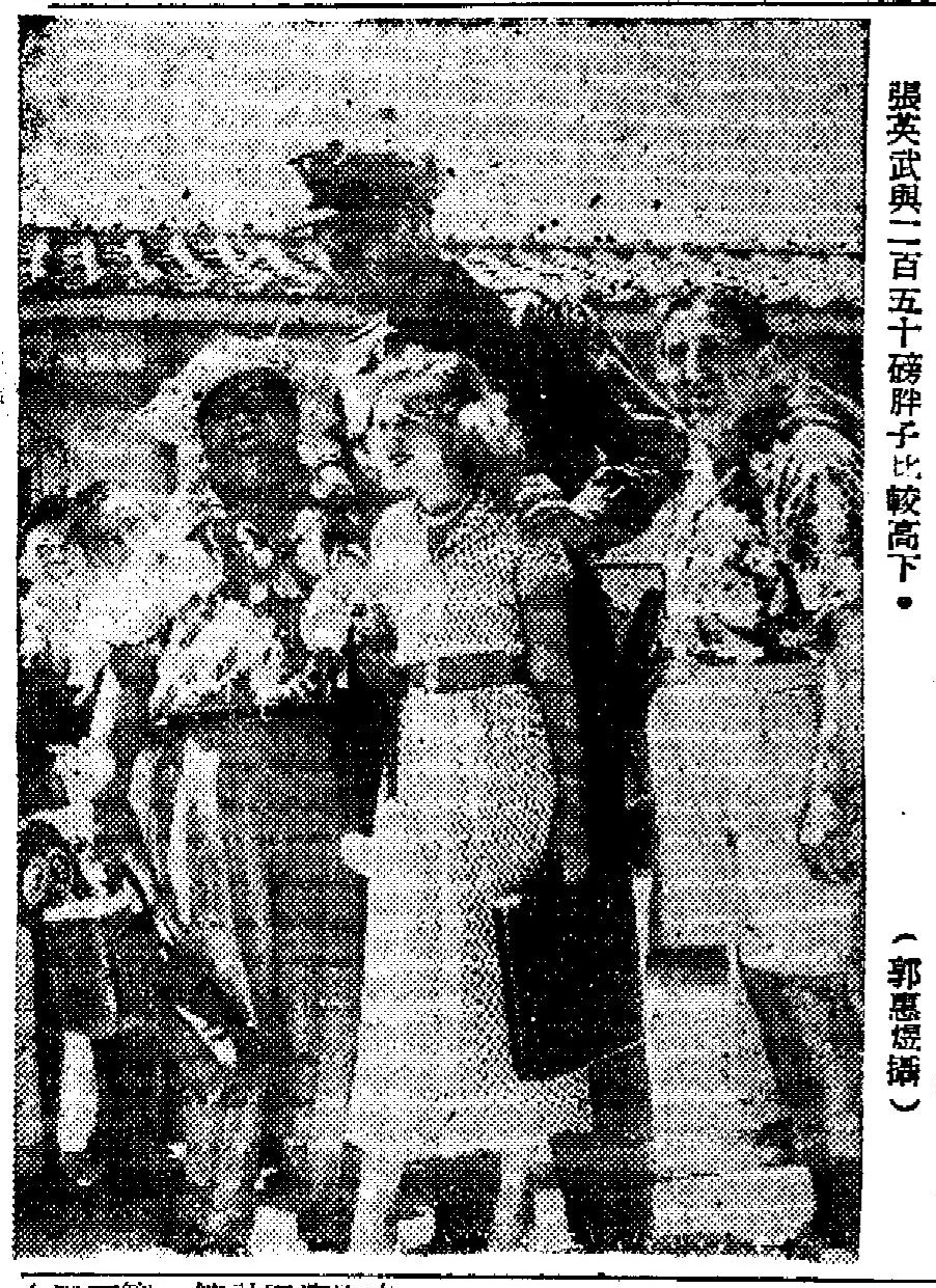 圖3：巨人張英武與哈林隊員合照（資料來源：中央日報）