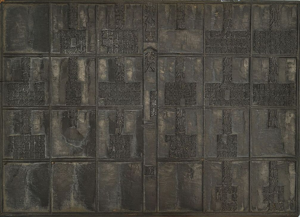 圖7：《淡水廳志》「卷八〈選舉表〉五十五」雕版（館藏號19980012555）