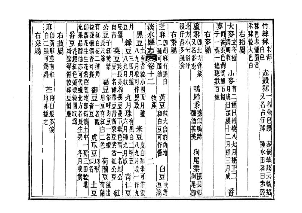 圖4：《淡水廳志》「卷十二〈物產〉二」拓本影本