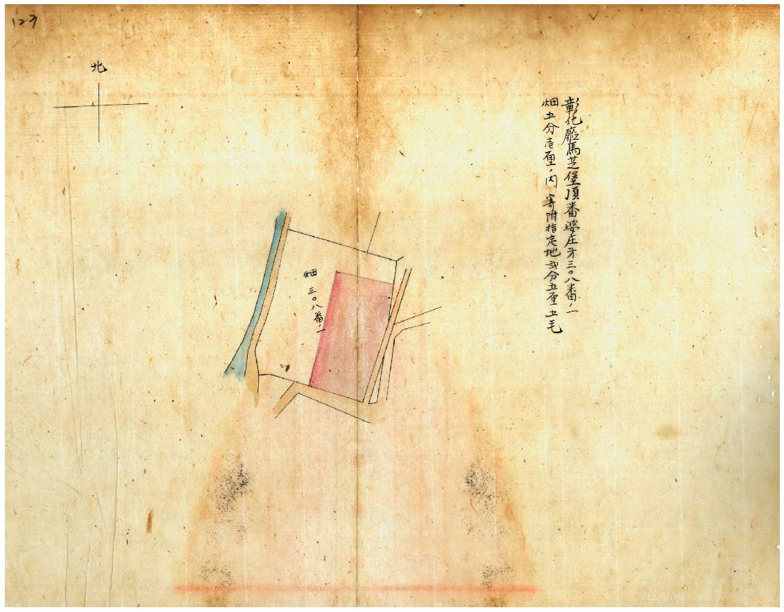 圖4：明治40（1906）年，頂番婆警察官吏派出所預定敷地圖，（臺灣總督府公文類纂，典藏號000014460090123）