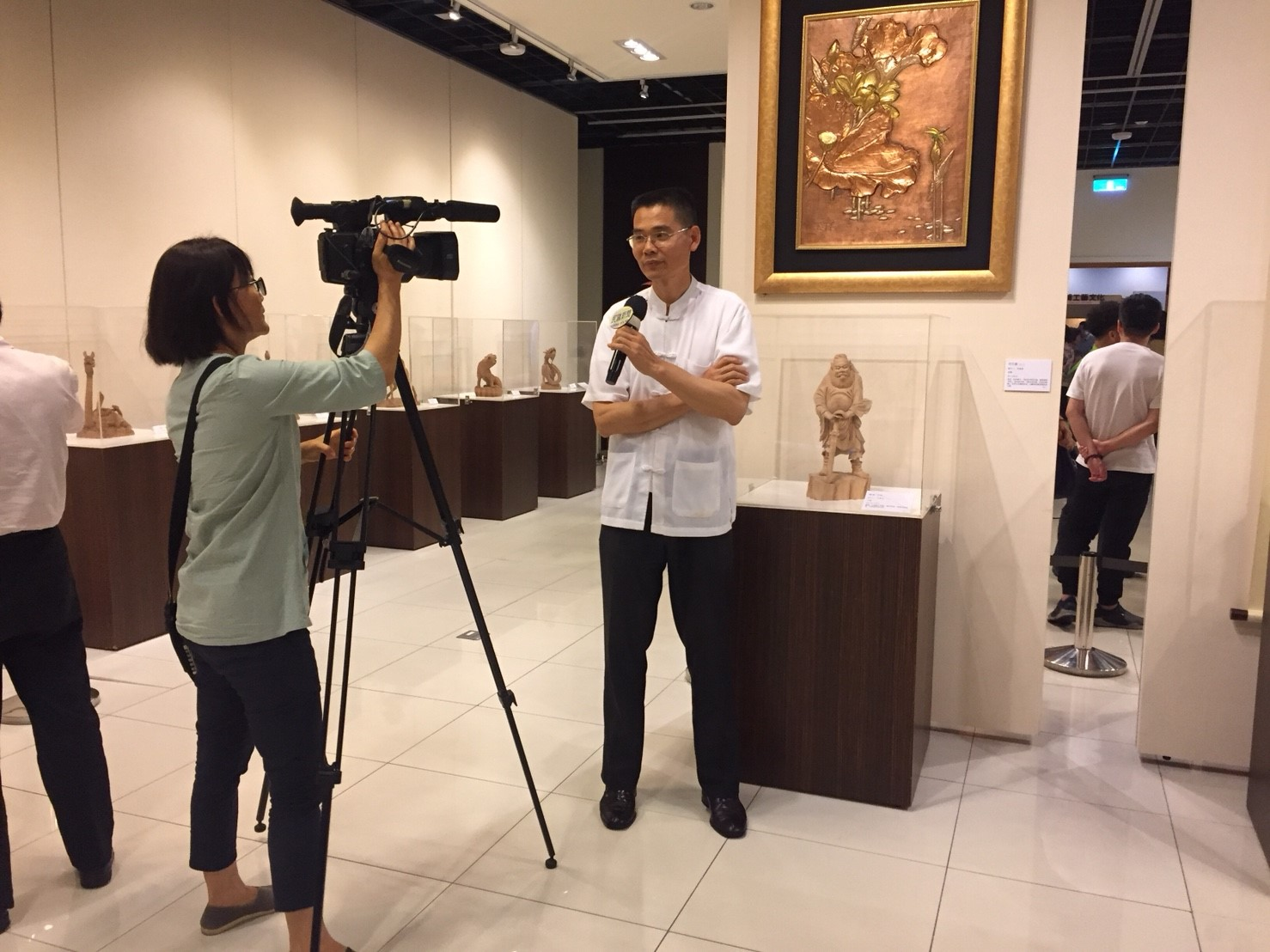 圖14：劉澤民副館長接受媒體採訪