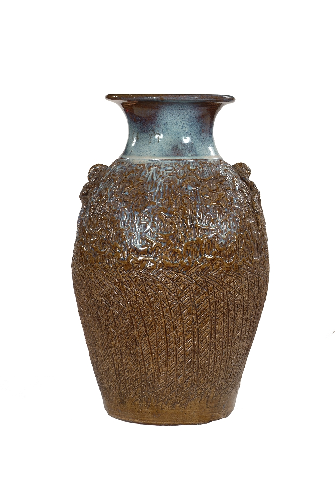 圖1：灰釉繩紋耳花瓶