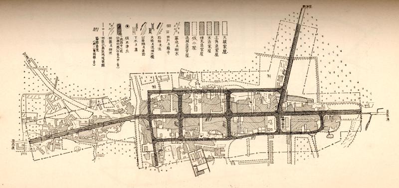 圖6.新竹臺中大地震後臺中州大甲郡梧棲市區改正計畫圖