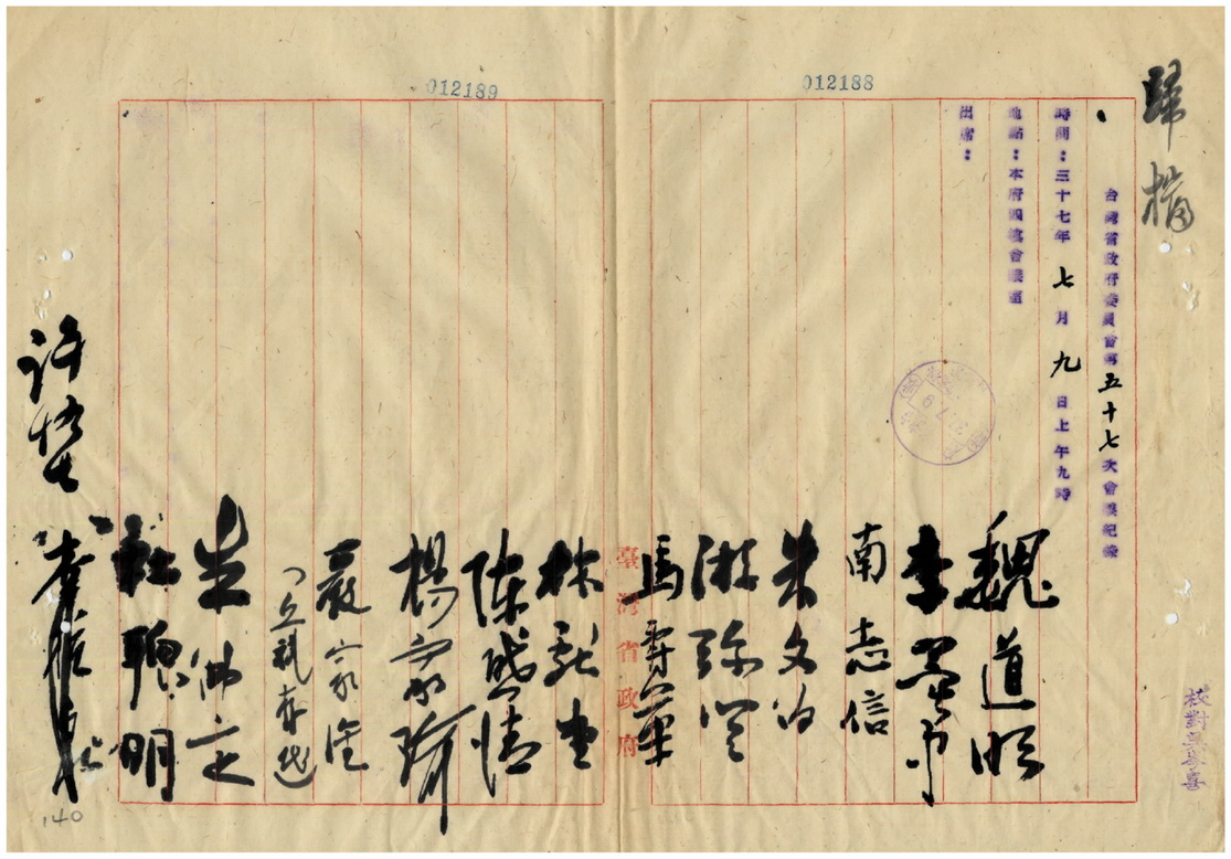 第57次臺灣省政府委員會議(3)