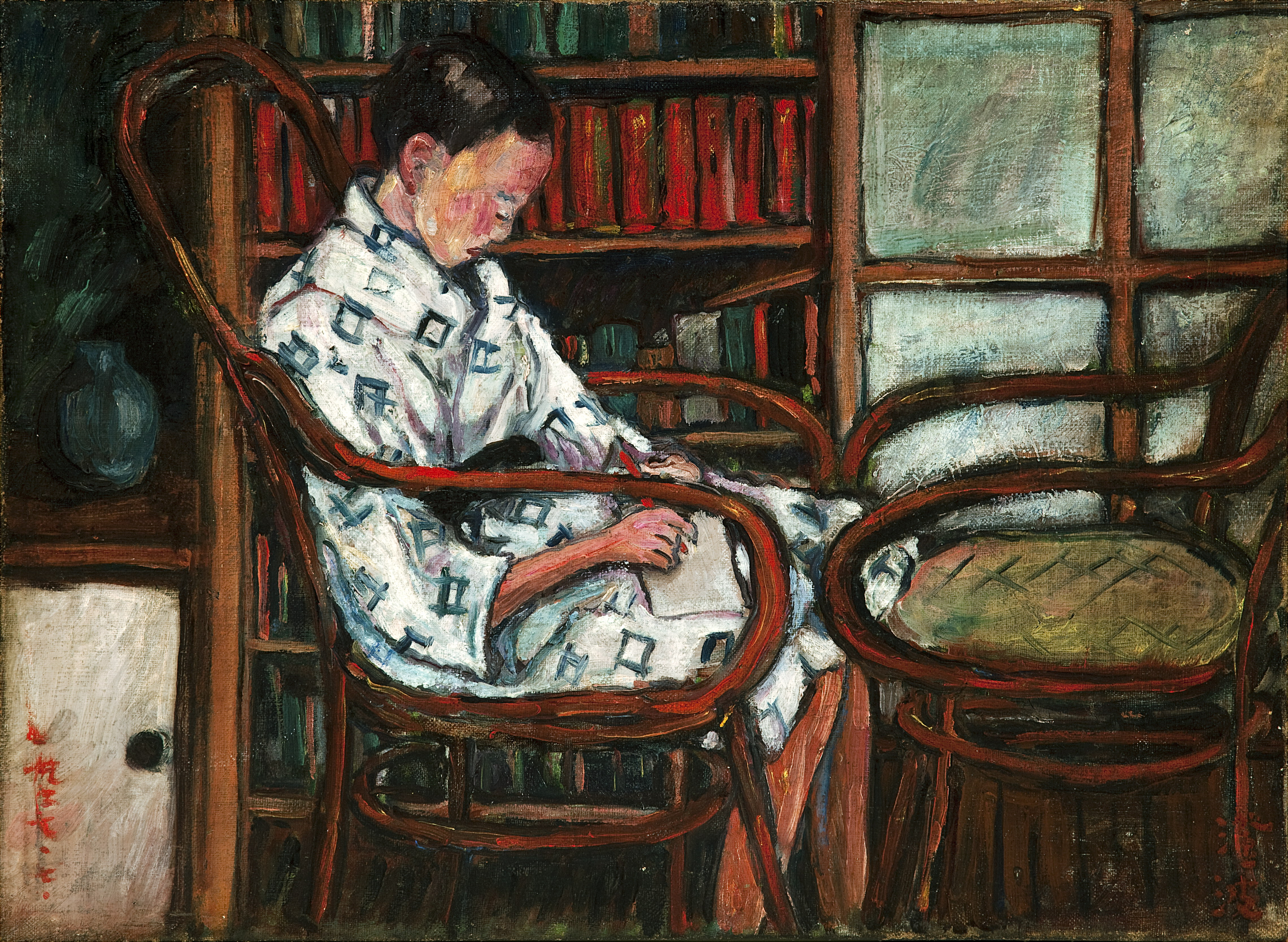 陳澄波　閱讀的女孩（周秋雄提供）