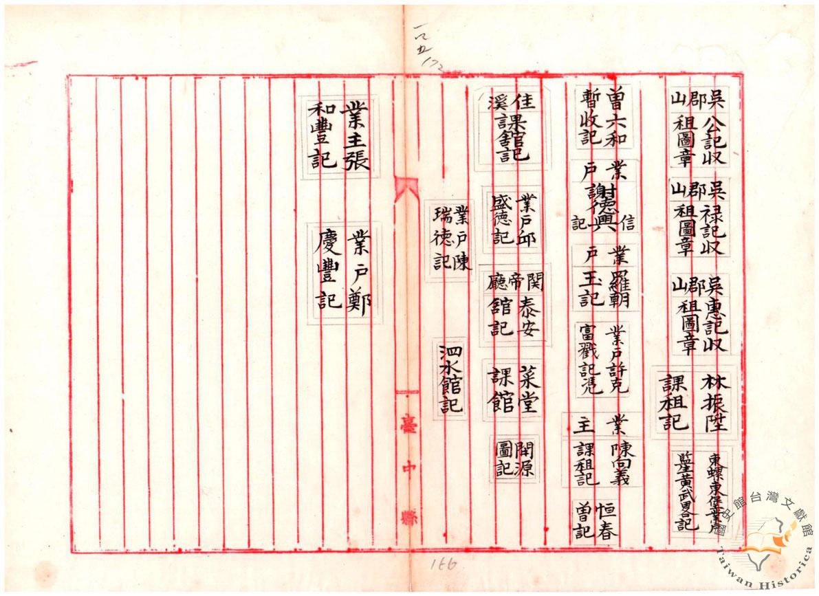 同治7年十五庄圳條規-2-資料來源臺灣總都府公文類纂000005980010172