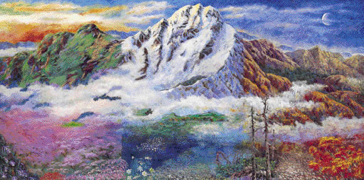 畫作－永恆的玉山