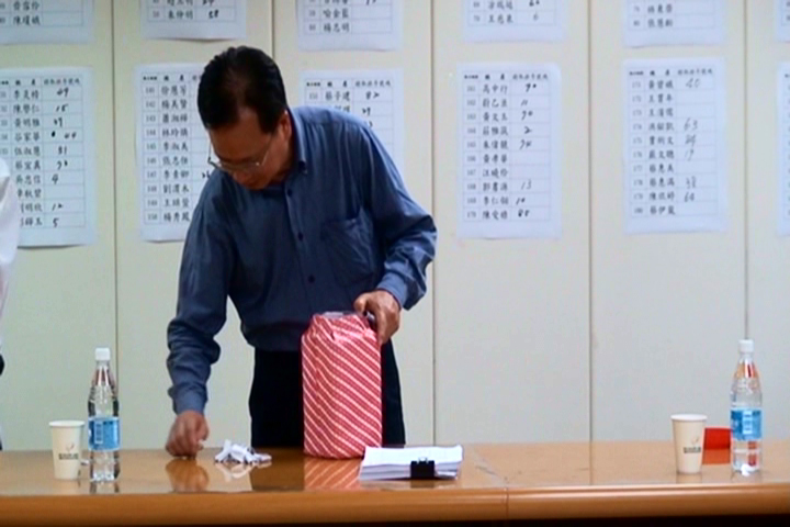 編輯組李組長西勳抽籤